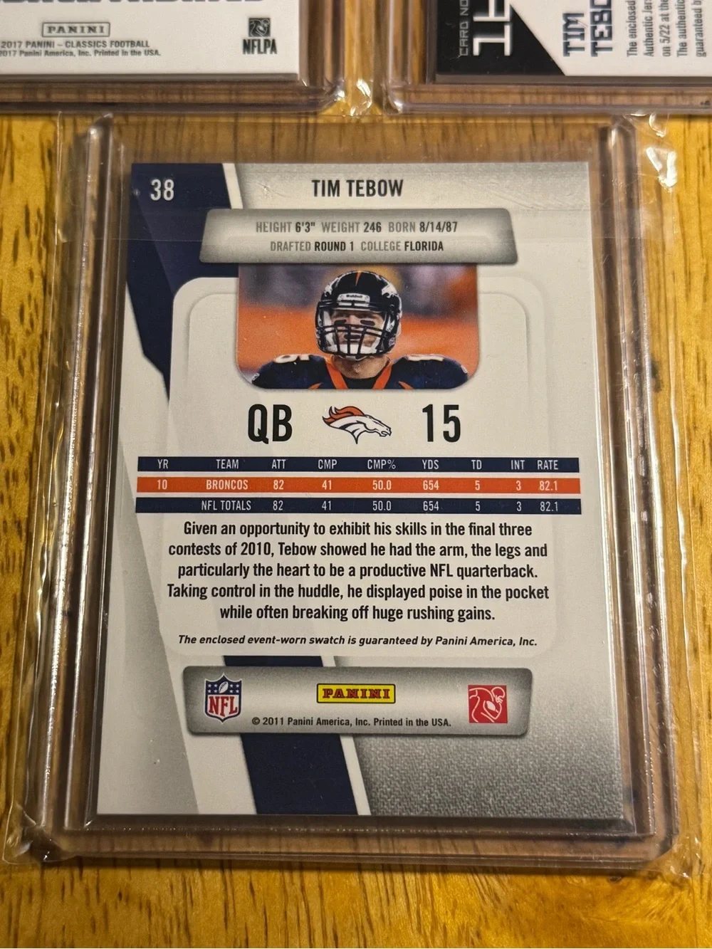Tim Tebow Jersey Relic Rookie /499 /399 Broncos (lot of 3)